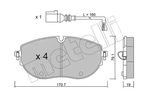 К-т дисков. тормоз. колодок METELLI 22-1322-0