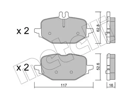 К-т дисков. тормоз. колодок METELLI 22-1359-0