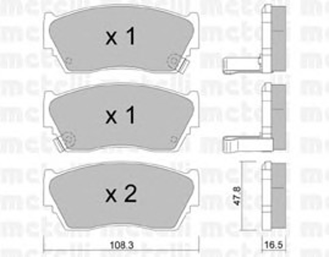 Колодки тормозные дисковые METELLI 22-0246-1
