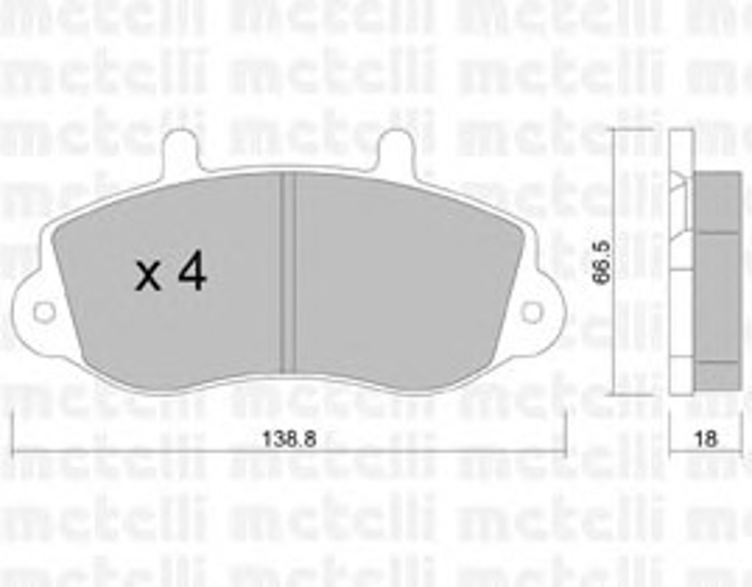 Колодки тормозные дисковые METELLI 22-0264-0
