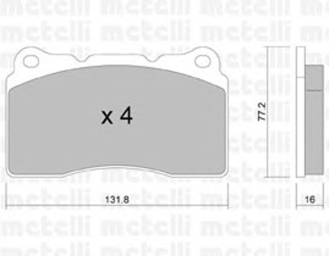 Колодки тормозные дисковые METELLI 22-0288-1
