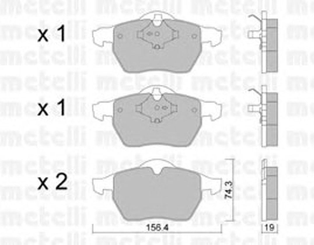Колодки тормозные дисковые METELLI 22-0314-1