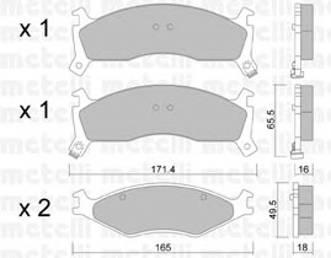 Колодки тормозные дисковые METELLI 22-0375-0