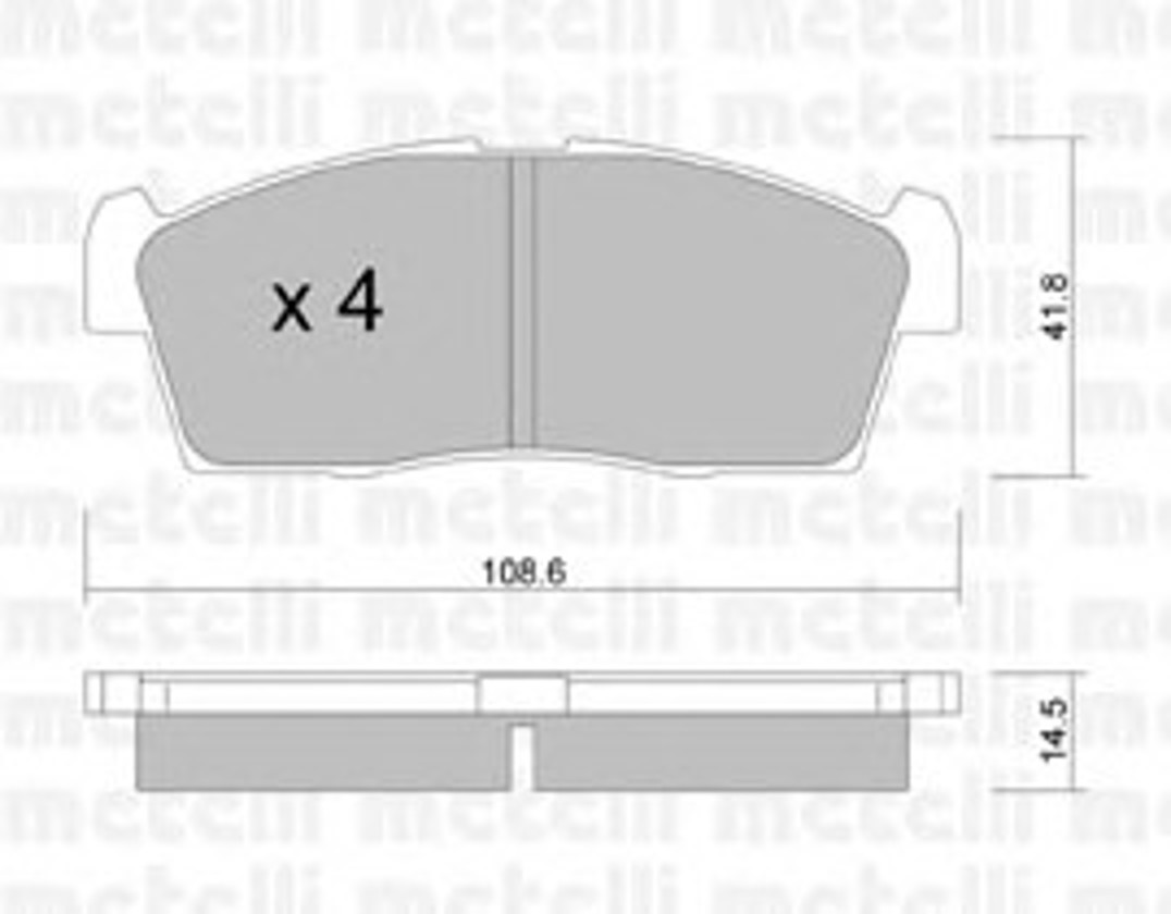 Колодки тормозные дисковые METELLI 22-0439-0