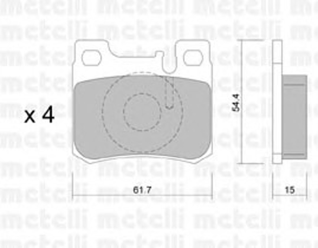 Колодки тормозные дисковые METELLI 22-0566-0