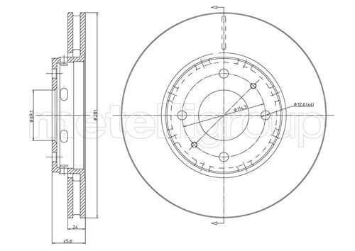 Тормозной диск METELLI 23-0467C