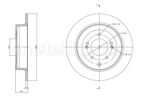 Тормозной диск METELLI 23-1820C