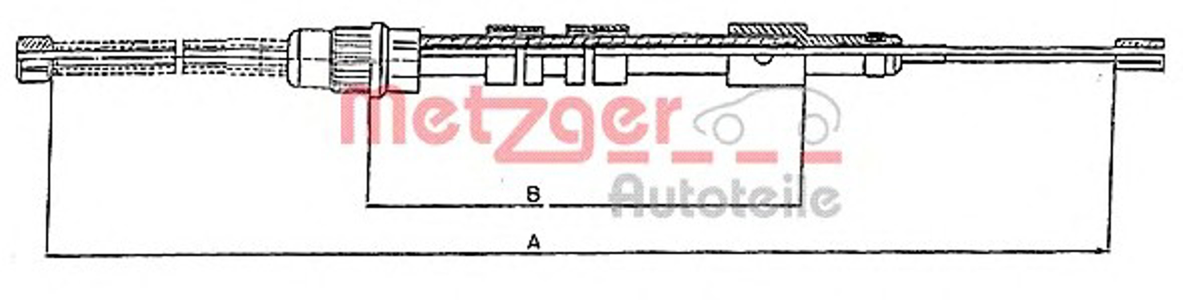 Трос стояночного тормоза METZGER 10.6024