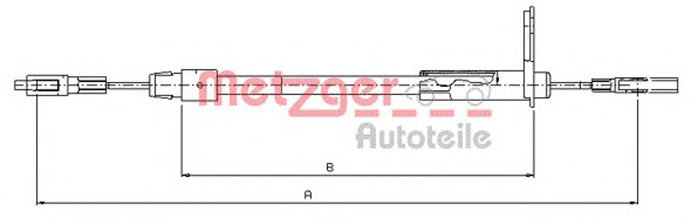 Трос стояночного тормоза METZGER 10.9442