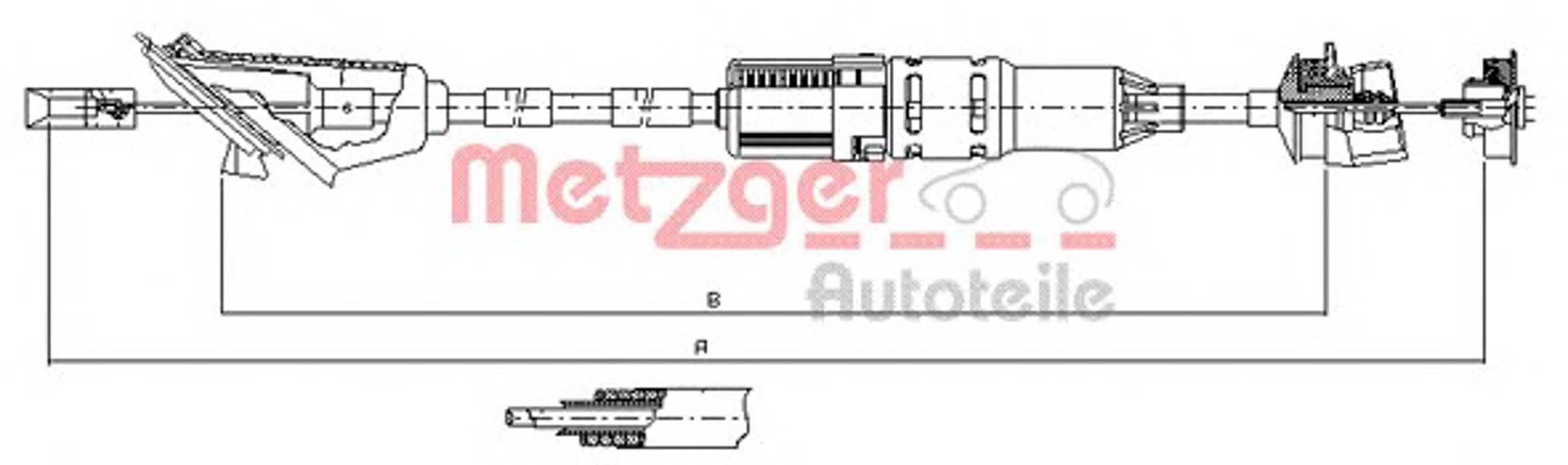 Трос управление сцеплением METZGER 11.3214