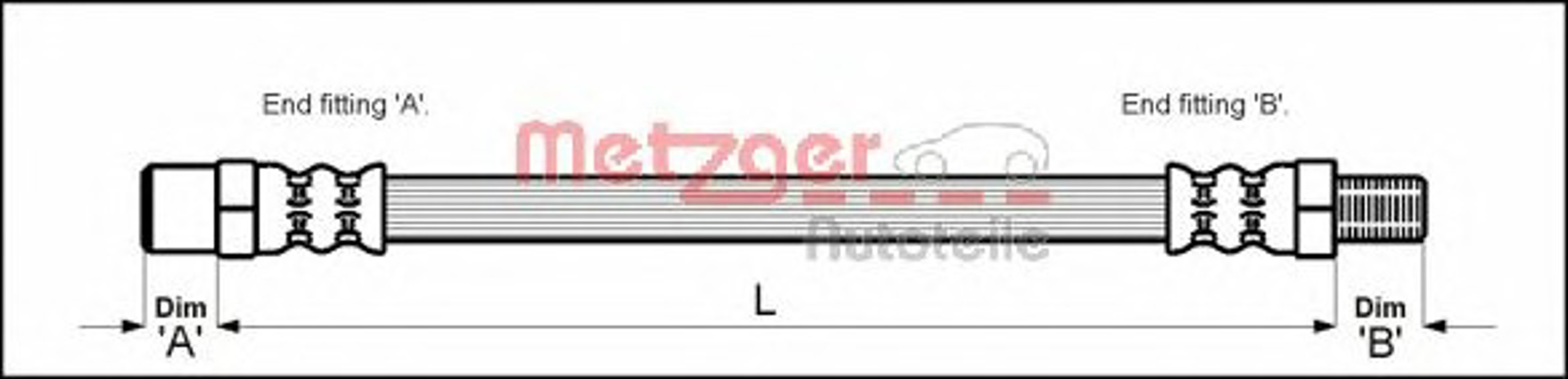 Шланг тормозной METZGER 4110334
