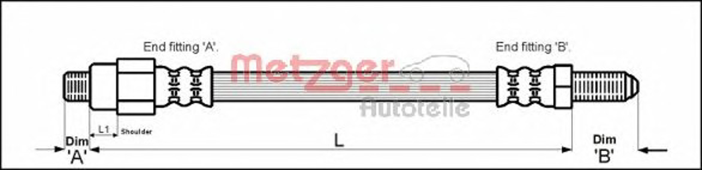 Шланг тормозной METZGER 4113239