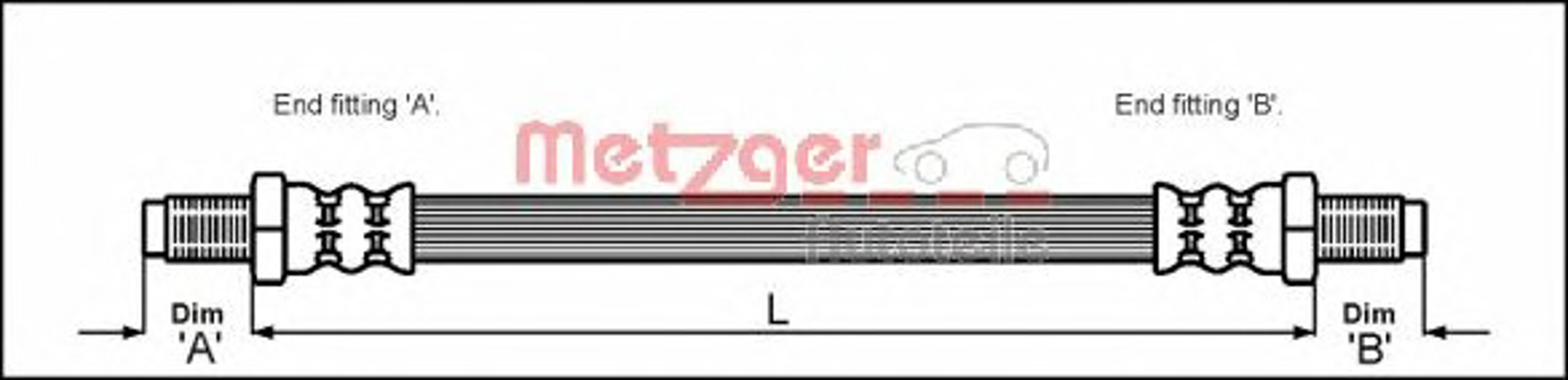Шланг тормозной METZGER 4113255