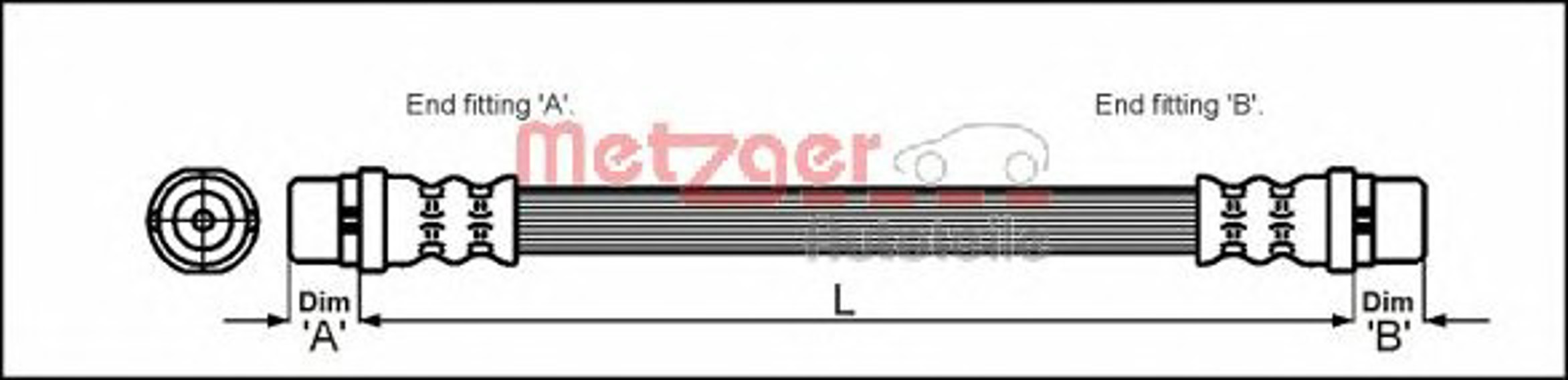 Шланг тормозной METZGER 4114796