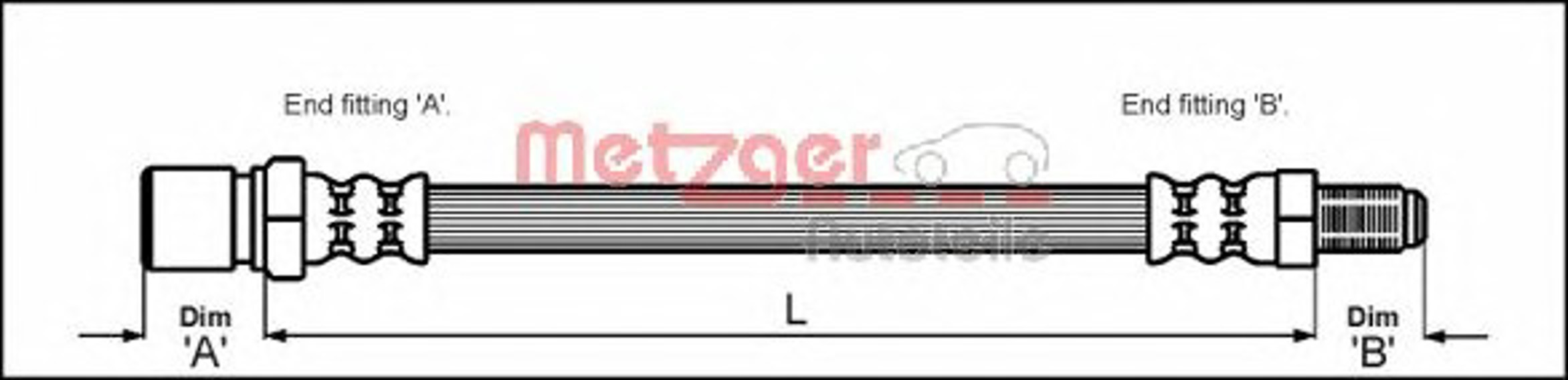 Шланг тормозной METZGER 4118432
