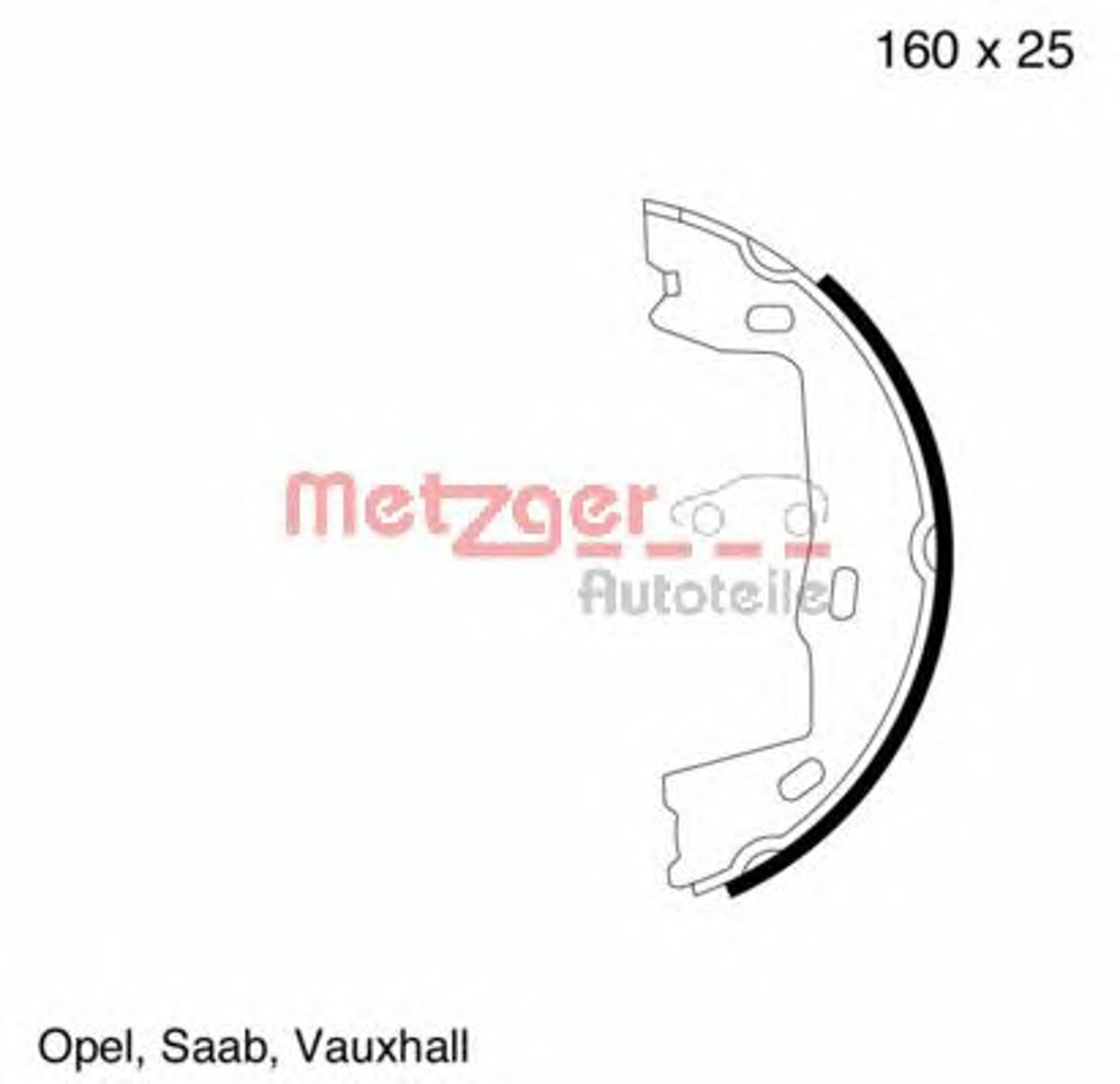 Комплект тормозных колодок стояночная тормозная система METZGER KR 347X