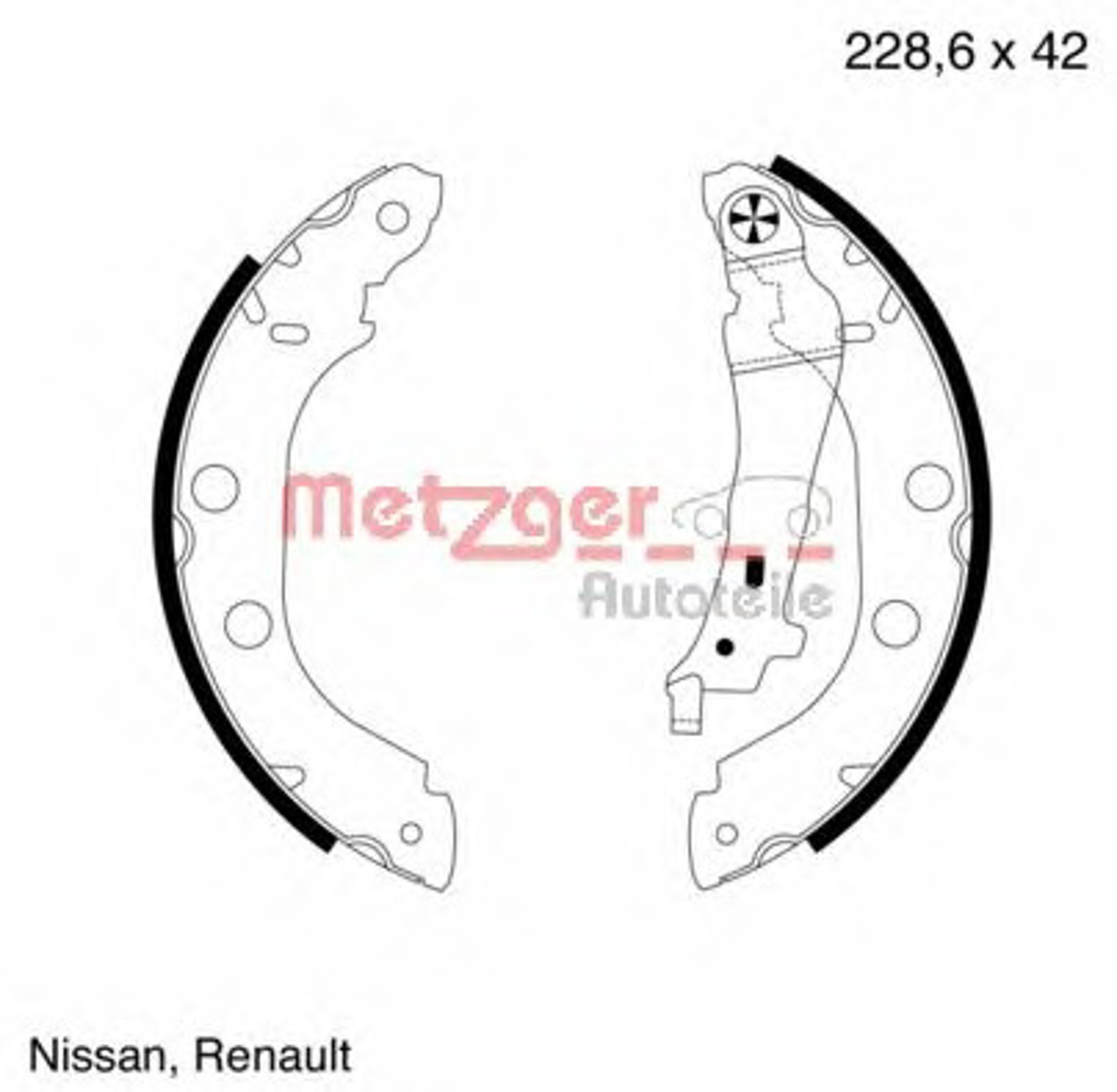 Комплект тормозных колодок METZGER MG 645