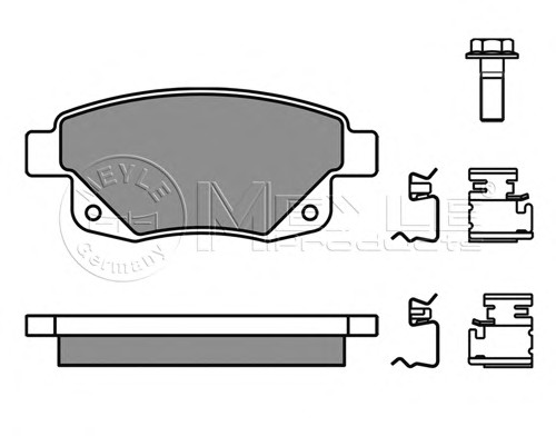 Тормозные колодки MEYLE 025 244 8617/W