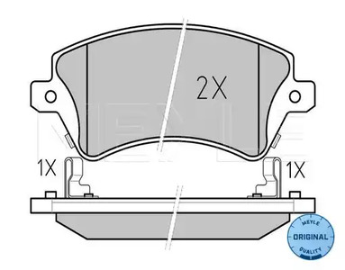 Колодки тормозные дисковые MEYLE 025 237 6617/W