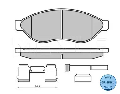 Колодки тормозные дисковые MEYLE 025 244 6819/W1