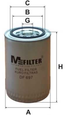 Фильтр топливный MFILTER DF697
