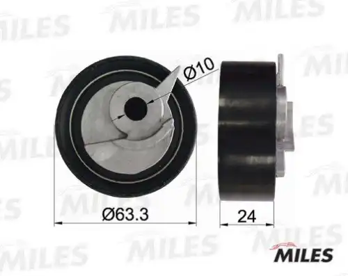 Ролик ремня грм vw t4/lt/подходит для volvo s70/s80 2.5d 95-06 ag02064 MILES AG02064