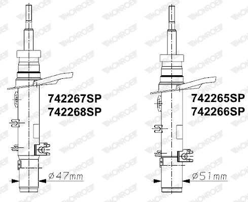 Запчасть MONROE 742266SP