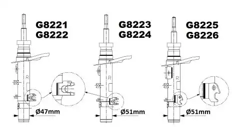 Амортизаторы MONROE G8221