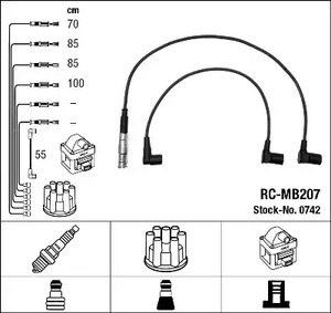 Комплект проводов зажигания NGK 0742