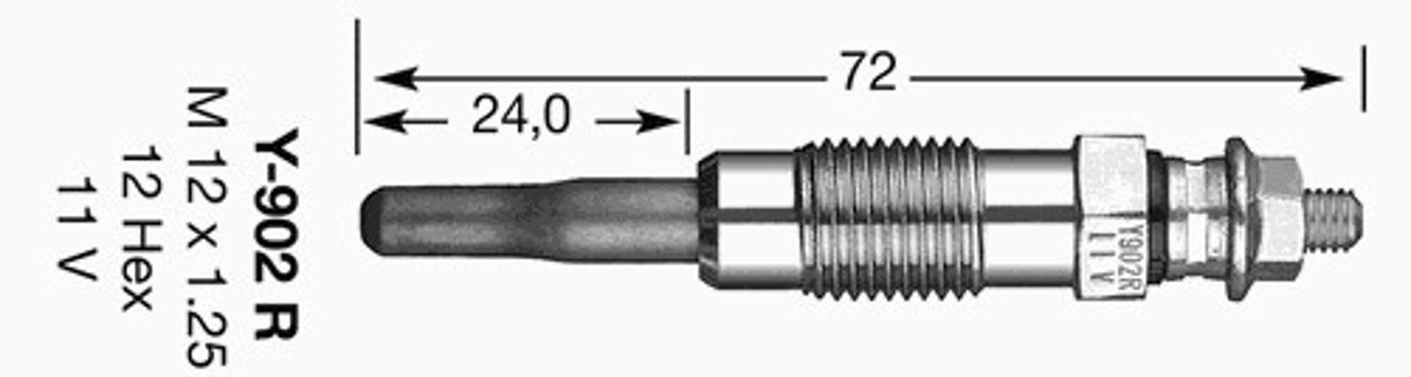 2237 / y-902r свеча накаливания NGK 2237