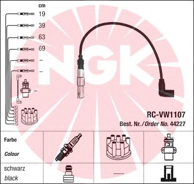Комплект проводов зажигания NGK 44227
