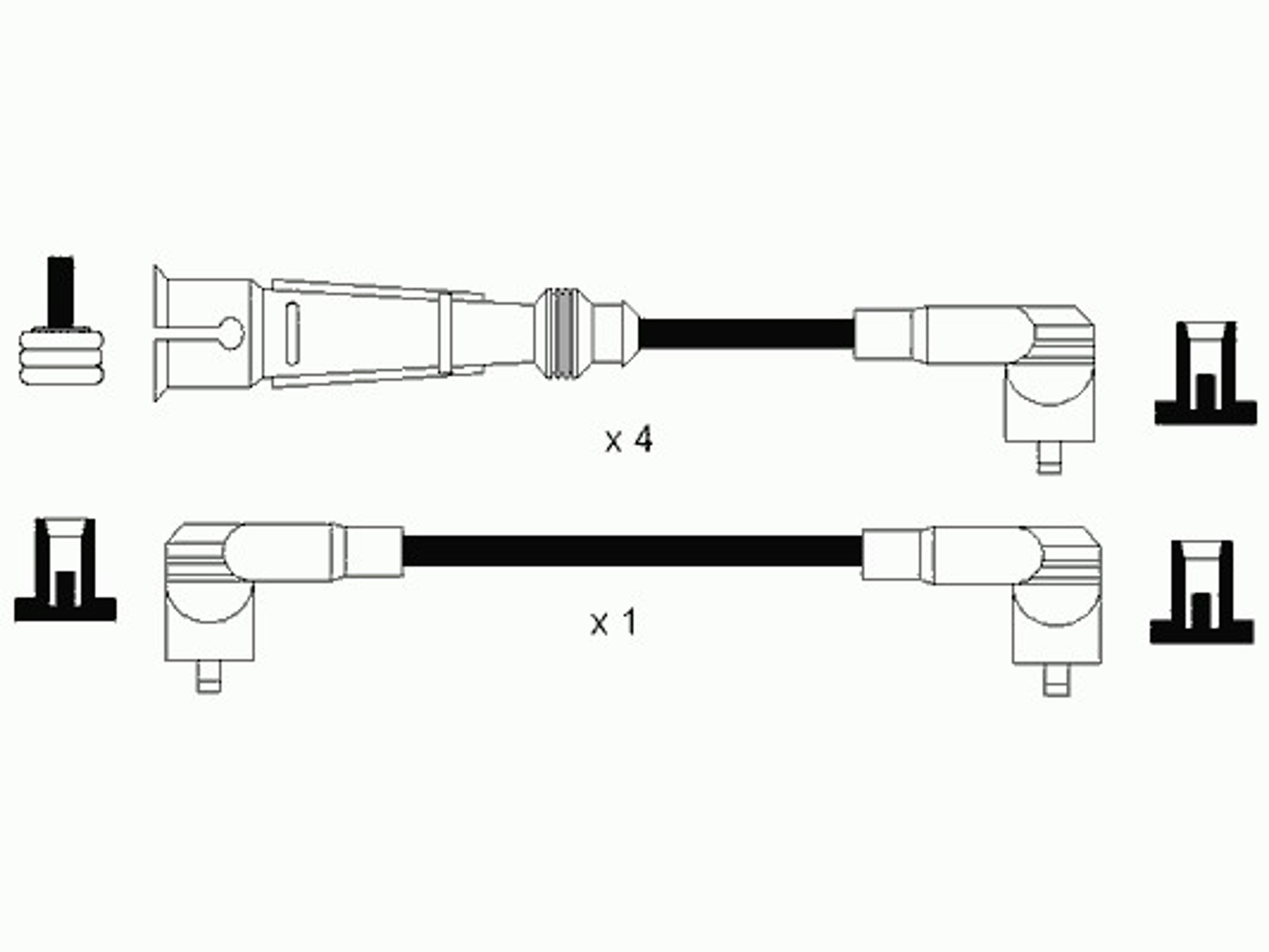 Комплект проводов зажигания NGK 44311