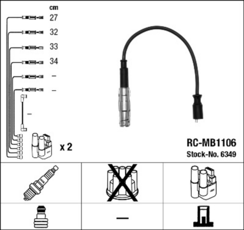Провода зажигания NGK 6349