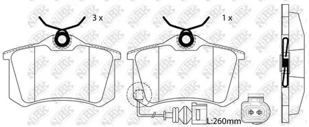 Тормозные колодки дисковые NIBK PN0019W