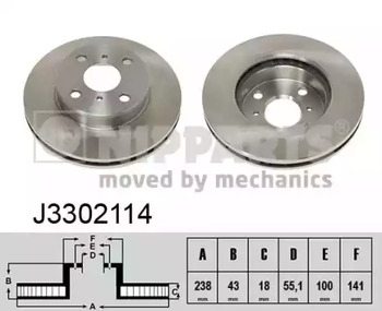 Диск тормозной NIPPARTS J3302114