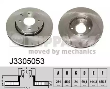 Диск тормозной NIPPARTS J3305053