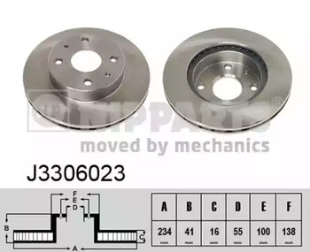 Диск тормозной NIPPARTS J3306023