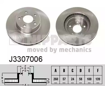 Диск тормозной NIPPARTS J3307006