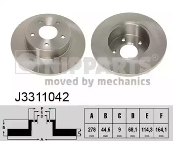 Диск тормозной NIPPARTS J3311042