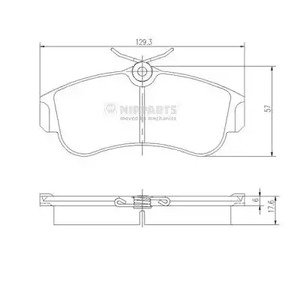 Колодки тормозные дисковые NIPPARTS J3601051