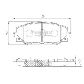 Колодки тормозные дисковые NIPPARTS J3602120