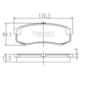 Колодки тормозные дисковые NIPPARTS J3612010