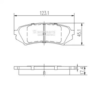 Тормозные колодки NIPPARTS J3612022