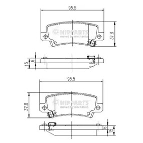 Колодки тормозные дисковые NIPPARTS J3612025