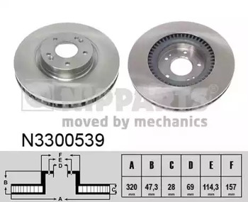 Диск тормозной NIPPARTS N3300539