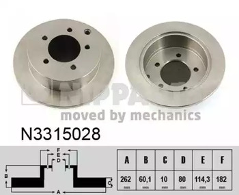 Тормозные диски NIPPARTS N3315028