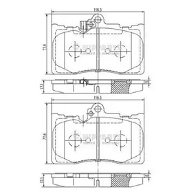 Колодки тормозные дисковые NIPPARTS N3602134