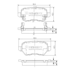 Колодки тормозные дисковые NIPPARTS N3610310