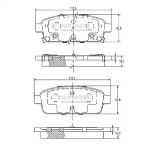 Тормозные колодки NIPPARTS N3610906