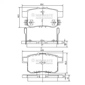 Колодки тормозные дисковые NIPPARTS N3614020